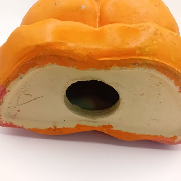 Vintage Clown Coin Bank Figurine Ceramic Novelty Decor Polka Dot Kidcore 9" READ - Picture 10 of 16